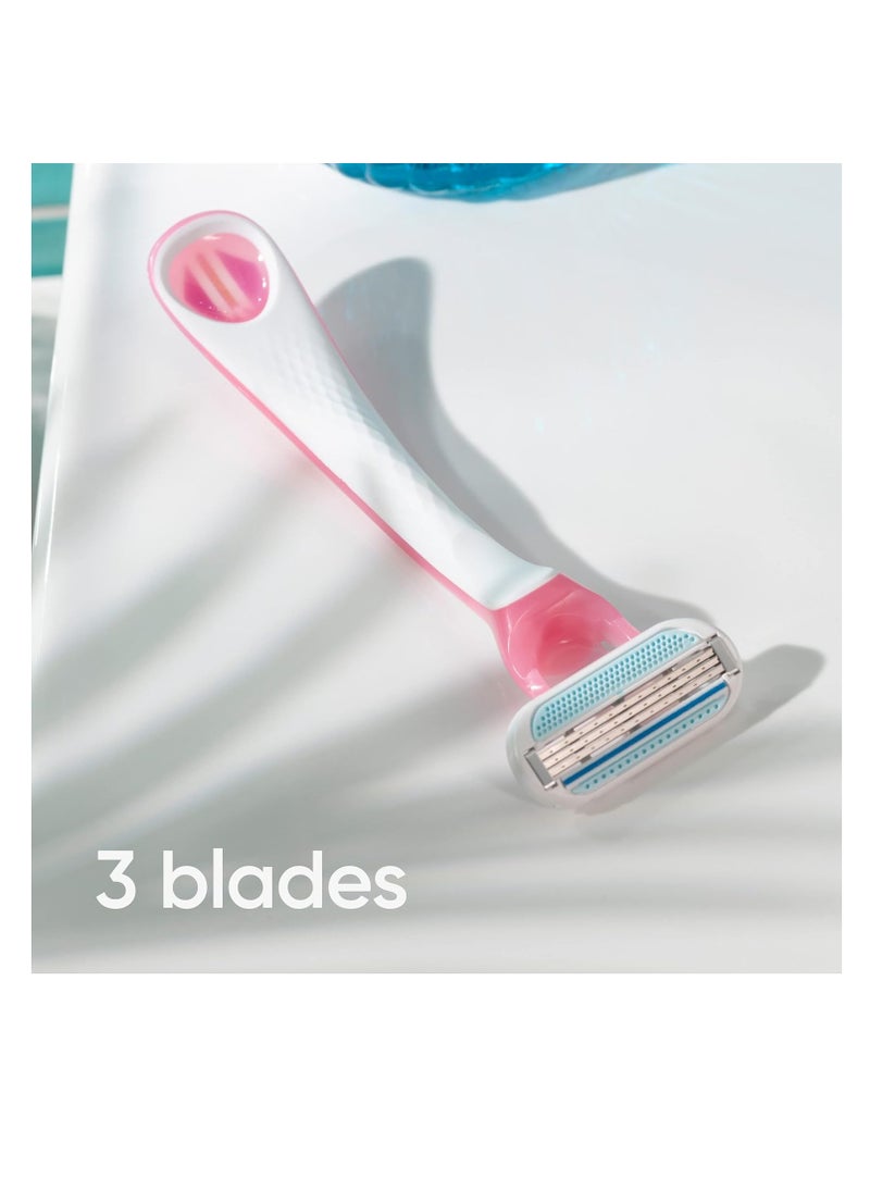 Venus - Gillette Venus Sensitive 3 Razors with 3 Blades and a Moving Head - Image 1