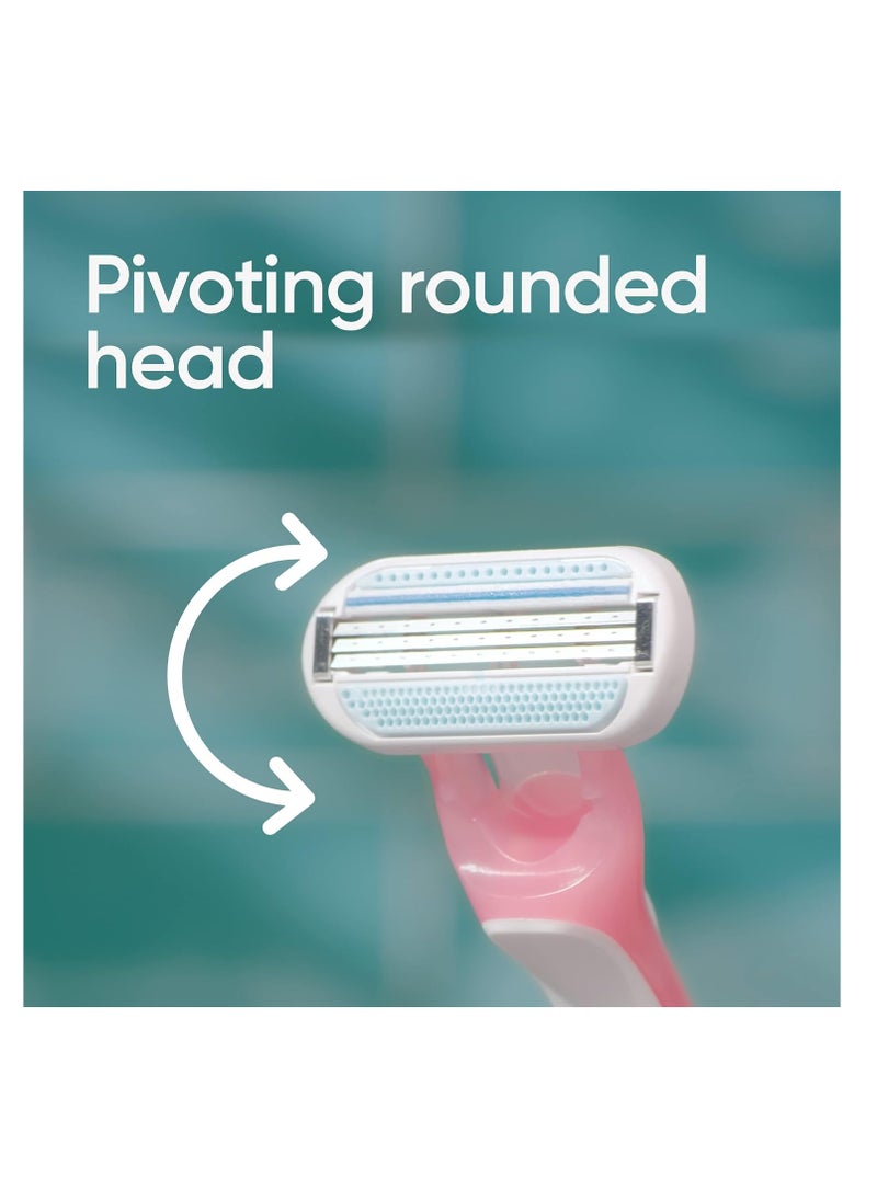Venus - Gillette Venus Sensitive 3 Razors with 3 Blades and a Moving Head - Image 1
