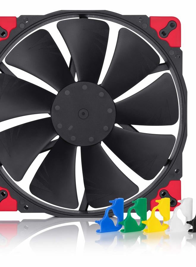 NOCTUA NF-A20 PWM chromax.black.swap، مروحة هادئة متميزة، 4 دبابيس (200x30 مم، أسود) - Image 1