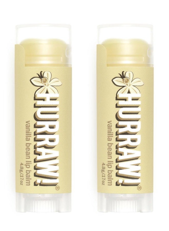 Hurraw! Vanilla Bean Lip Balm, 2 Pack: Organic, Certified Vegan, Cruelty and Gluten Free. Non-GMO, 100% Natural Ingredients. Bee, Shea, Soy and Palm Free. Made in USA - Image 1