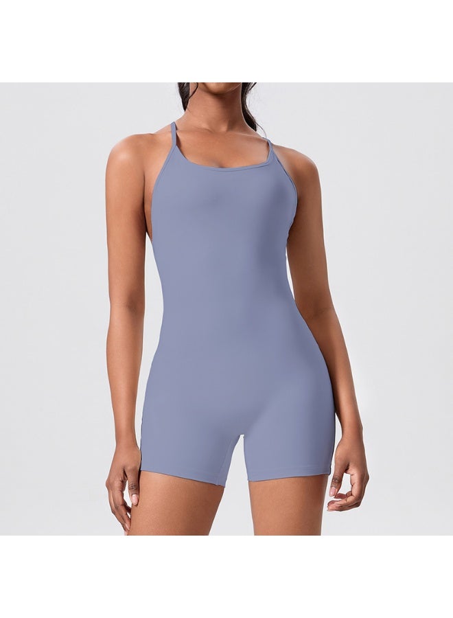 Short Sports Jumpsuit Women Gym One Piece Suit Female Soft Yoga Clothing Fitness Rompers Workout Bodysuits Women Sportswear  - Image 1