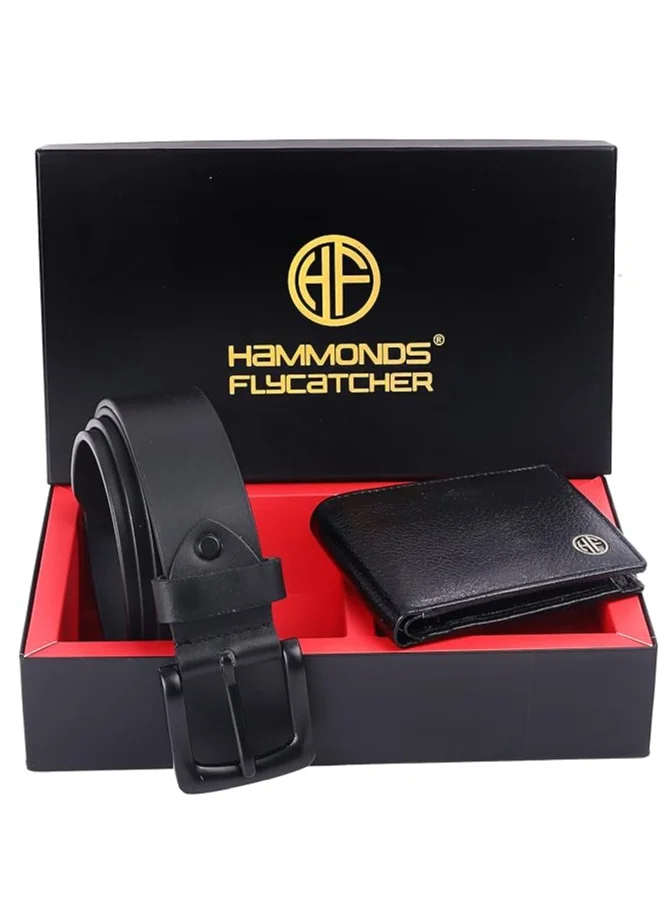 HAMMONDS FLYCATCHER Gift for Men Combo - Genuine Leather Wallet and Belt Combo for Men - Leather Belt for Men - Birthday Special & Unique Gift Ideas for Husband, Boyfriend, Father (F6YR)