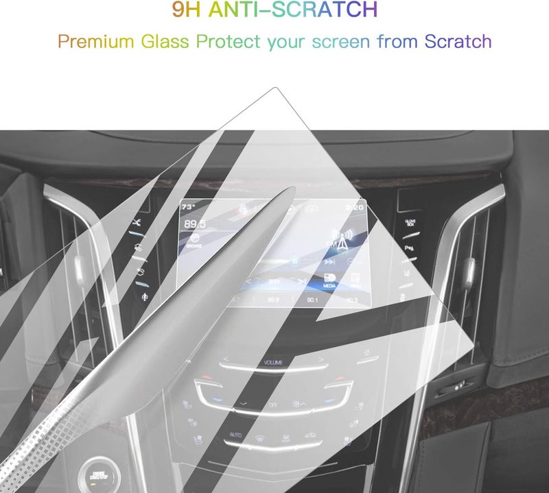 SKTU Screen Protector for 2015-2020 Cadillac Escalade CUE 8" Navigation Display - Tempered Glass - Image 4