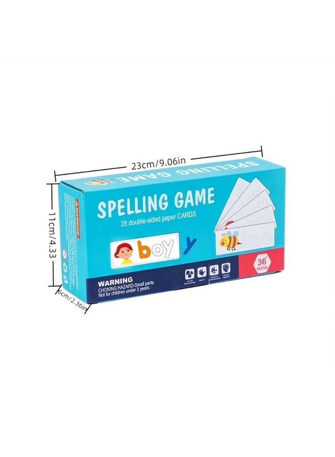Word Puzzle Game Alphabet Exploration Set for Preschoolers Spelling Practice Activity Cards Fine Motor Skills - Image 2