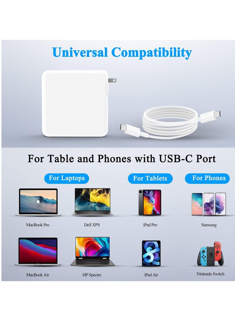 96W USB-C MacBook Pro Charger | Fast Charging Power Adapter with 2.2m USB-C to USB-C Cable – Compatible with MacBook Pro/Air & iPad Pro - Image 3