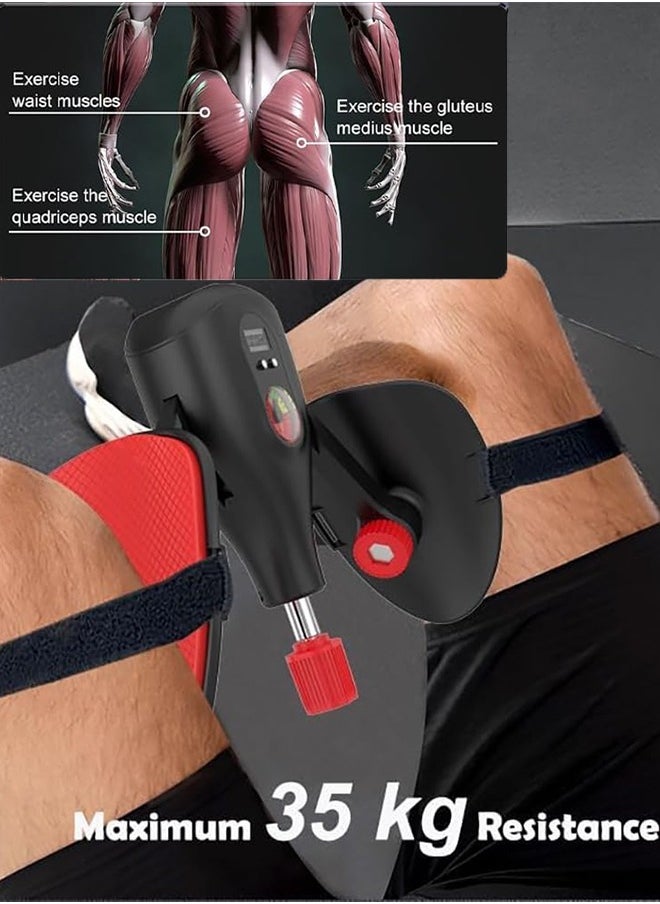 Garlo Thigh Master 0-35kg Adjustable Resistance, Thigh Toner with Fixed Leg Straps and Replaceable Handle, Pelvic Hip Kegel Trainer Strength Exercise Equipment, Buttock Legs Workout  - Image 2
