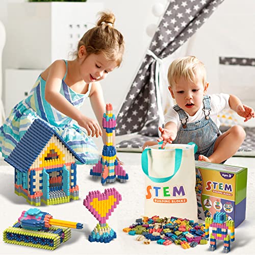 Tigerhu Kids 1120pcs Building Blocks Set Educational STEM Building Toy, Construction Block Toys Set Learning Playset Kit for Boys Girls, Child Brain Development Preschool Kindergarten Toy Age 3+ - Image 5