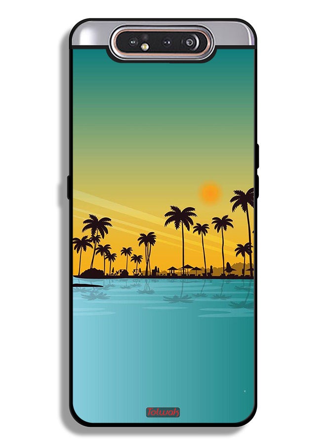 Tolwak Samsung Galaxy A80 Protective Case Cover Scenery Abstract Art - Image 1