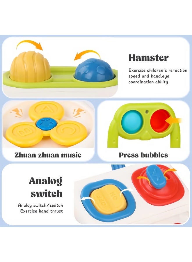 يونيكبيبي مكعب أنشطة تعليمي للأطفال، لعبة حسية مونتيسوري لتنمية المهارات المبكرة، لعبة مكعب مشغول 10 في 1 متعددة الوظائف لتعليم المهارات الحركية الدقيقة ولعب الأدوار للأطفال - Image 5