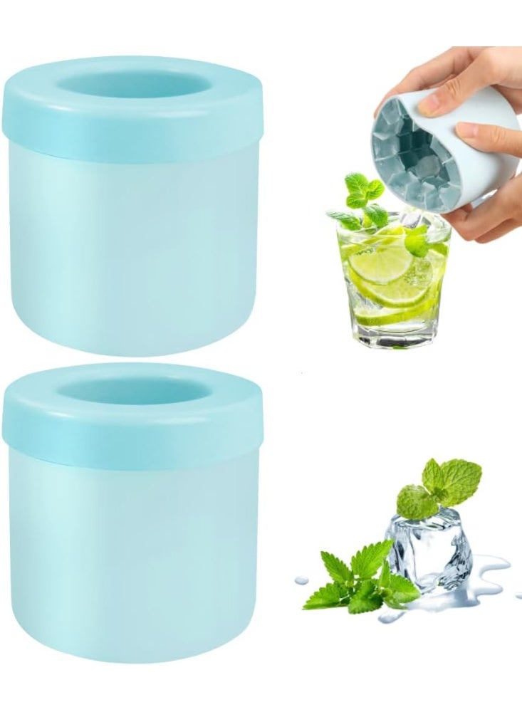 KITCHENOO Cylinder Silicone Ice Cube Mold, New 3D Ice Cubes Maker, Decompress Ice Lattice, Press-Type Easy-Release Ice Cup  - Image 1