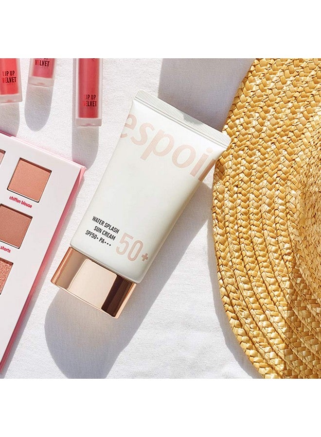 Spoir Water Splash Sun Cream Original 60Ml Spf50+Pa+++ ; Water Dropletbursting Moisture Bomb Sunscreen For A Refreshing Feeling Up While Keeping The Moisture ; Korean Makeup