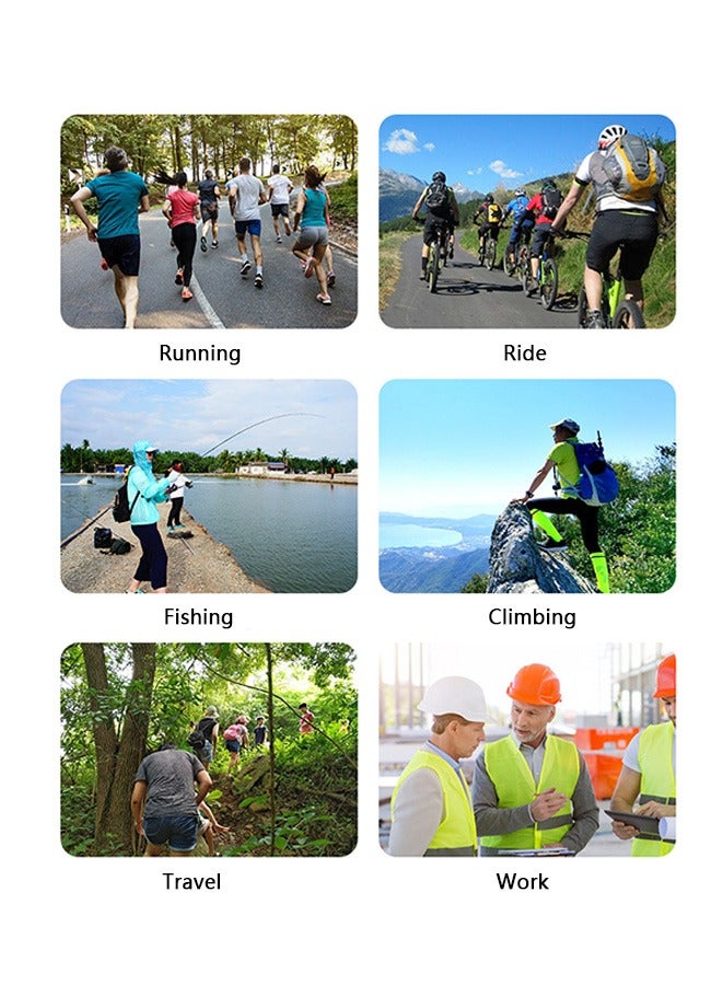 كابتن تيك قطعتان من قناع الوقاية من الشمس لكامل الوجه للحماية من الأشعة فوق البنفسجية، غطاء متعدد الاتجاهات من الحرير الجليدي والبوليستر المسامي المموه الواقي من الشمس، غطاء حماية رياضي خفيف الوزن (أخضر) - Image 5