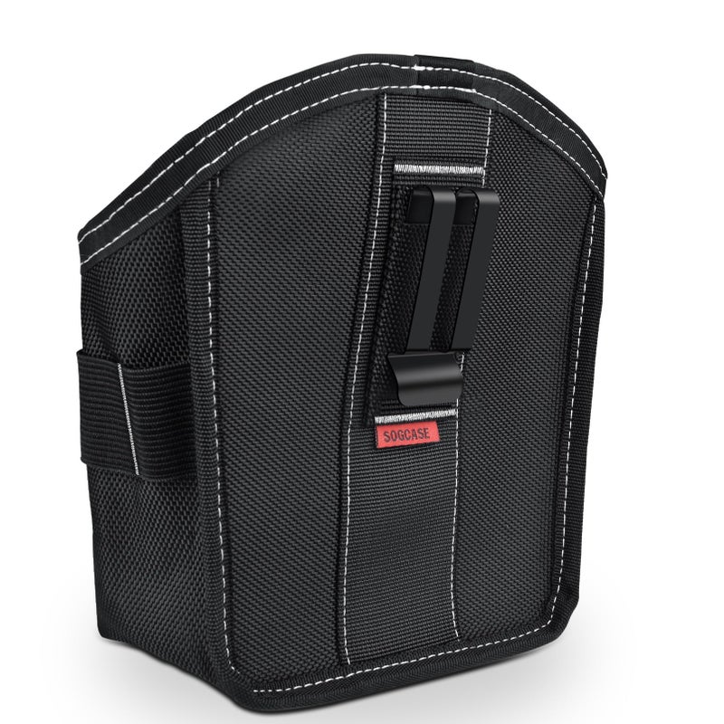 SOGCASE Tool Pouch Nails Screws Bag with Belt Clip (XL, Black) - Image 4