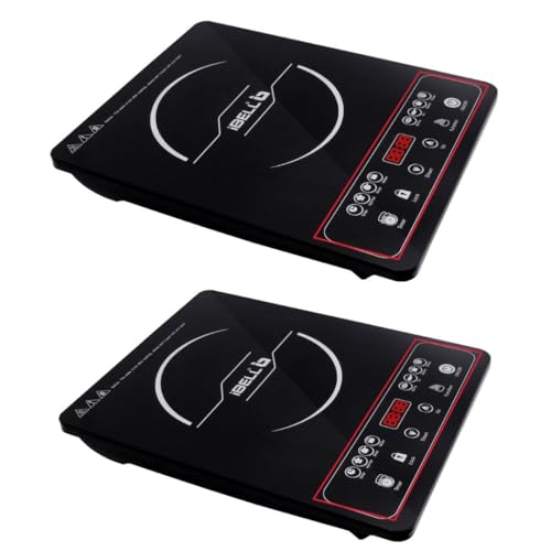 iBELL 20YO Induction Cooktop 2000 W (Pack of 2) | Electric Double Induction Stove with Full Touch Control, Auto Shut-Off & Overheat Protection, Crystal Glass Surface | 1 + 1 Year Warranty - Image 1