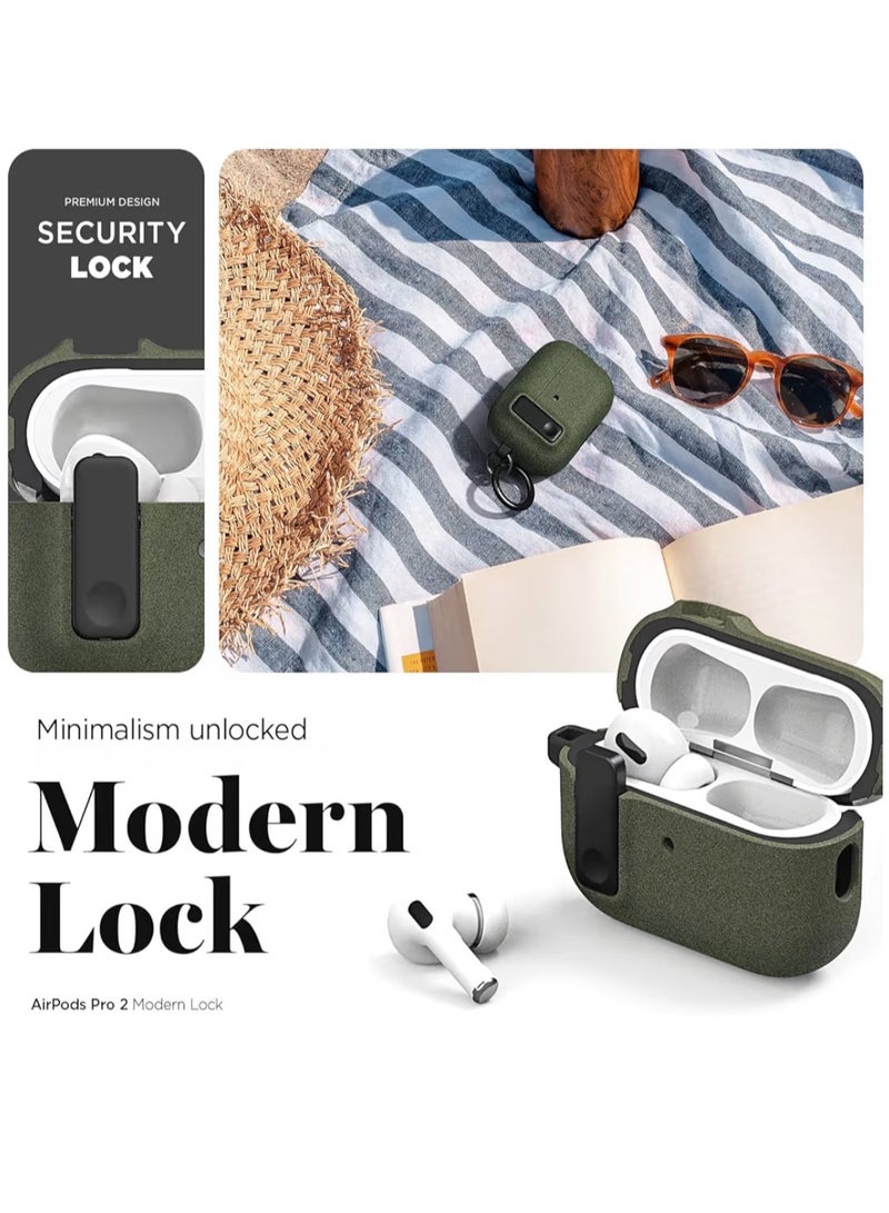 JW Shockproof Protective Case for AirPods Pro 2 and 1| Secure lock, Rugged Anti-Slip Cover with Keychain, Full Protection Hard Case for Apple AirPods Pro 2 and AirPods Pro 1 (Green) - Image 3