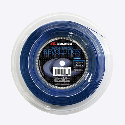 Solinco Revolution Co-Polyester Tennis String Reel 656 ft / 200 m – Maximum Spin, Power & Control – Six-Sided Design, Durable High-Performance Polyester, TruTension Technology 16L - Image 1