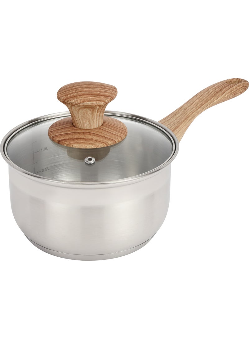 ديلكاسا طقم أواني طهي ديلكاسا من الفولاذ المقاوم للصدأ مكون من 9 قطع DC3581، طاجن 24 سم مع غطاء، طاجن 20 سم مع غطاء، طاجن 18 سم مع غطاء، مقلاة 24 سم، قدر 16 سم مع غطاء - Image 3