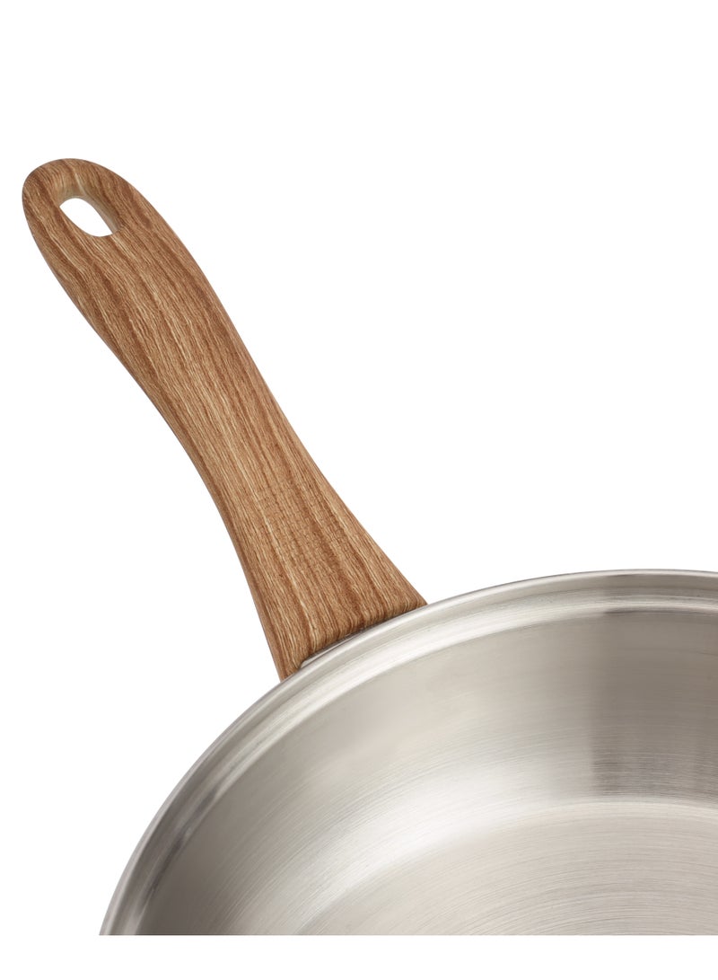 ديلكاسا طقم أواني طهي ديلكاسا من الفولاذ المقاوم للصدأ مكون من 9 قطع DC3581، طاجن 24 سم مع غطاء، طاجن 20 سم مع غطاء، طاجن 18 سم مع غطاء، مقلاة 24 سم، قدر 16 سم مع غطاء - Image 5