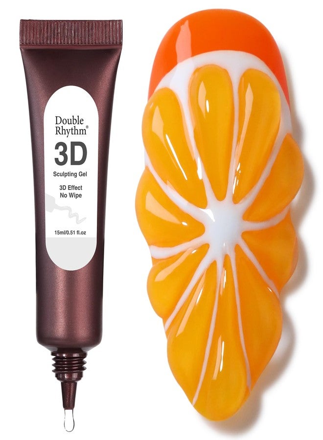 Double Rhythm 0.5 Oz 3D Nail Gel Nail Art Sculpting Gel No Wipe Gel Polish for Nail Designs DIY Nail Art for Drawing, Molding, Sculpture and Decoration (3D Sculpting Gel Clear) - Image 1