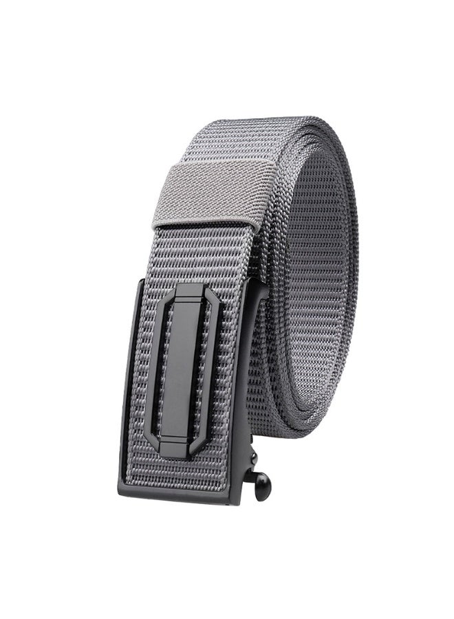 xozgdovg Men Single Ring Canvas Waist Belt Casual Daily Use Tank Pattern Fashion Nylon Waist Belt Alloy Buckle Outdoor Leisure Scene Grey 