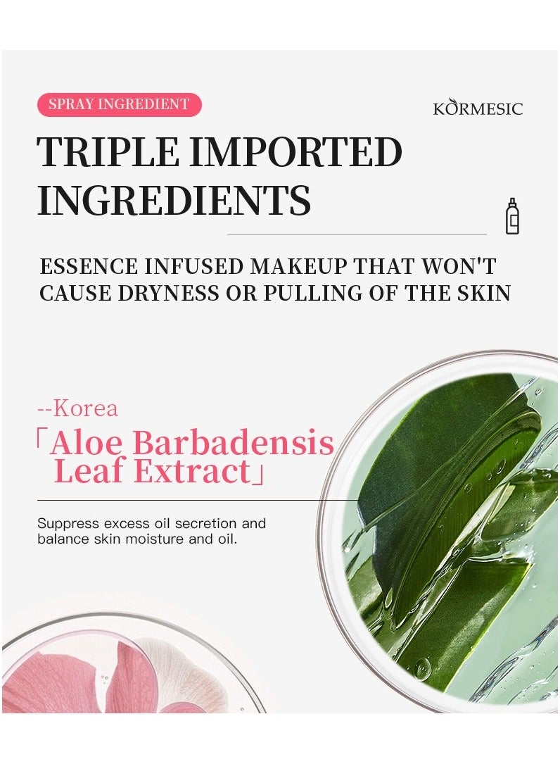 Kormesic بخاخ تثبيت غير لامع - 100 مل مثبت مكياج طويل الأمد للتحكم في الزيت - Image 3