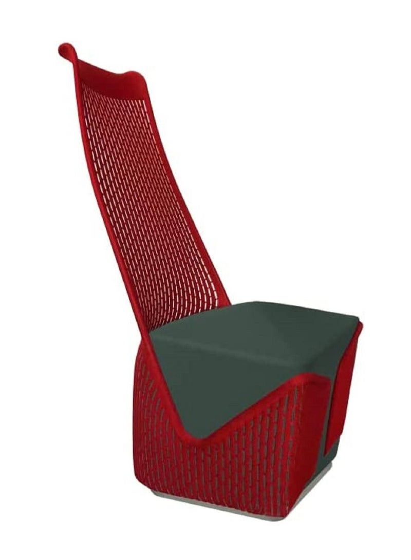 Bafco Carlos Armchair Knitted Mesh Fabric Chair Modern Comfort Multipurpose Lounge Chair Home Working Study Visitors Office Staff Chair Red Color - Image 1