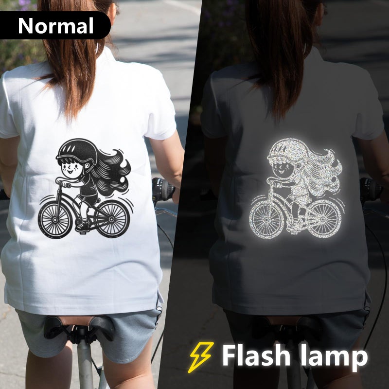 WRAPXPERT Reflective Heat Transfer Vinyl, Black HTV Roll 12" x5ft Reflective Iron on Vinyl for T-Shirts DIY Fabric Design, Black Heat Press Vinyl Easy to Use for Cutter Machine - Image 5