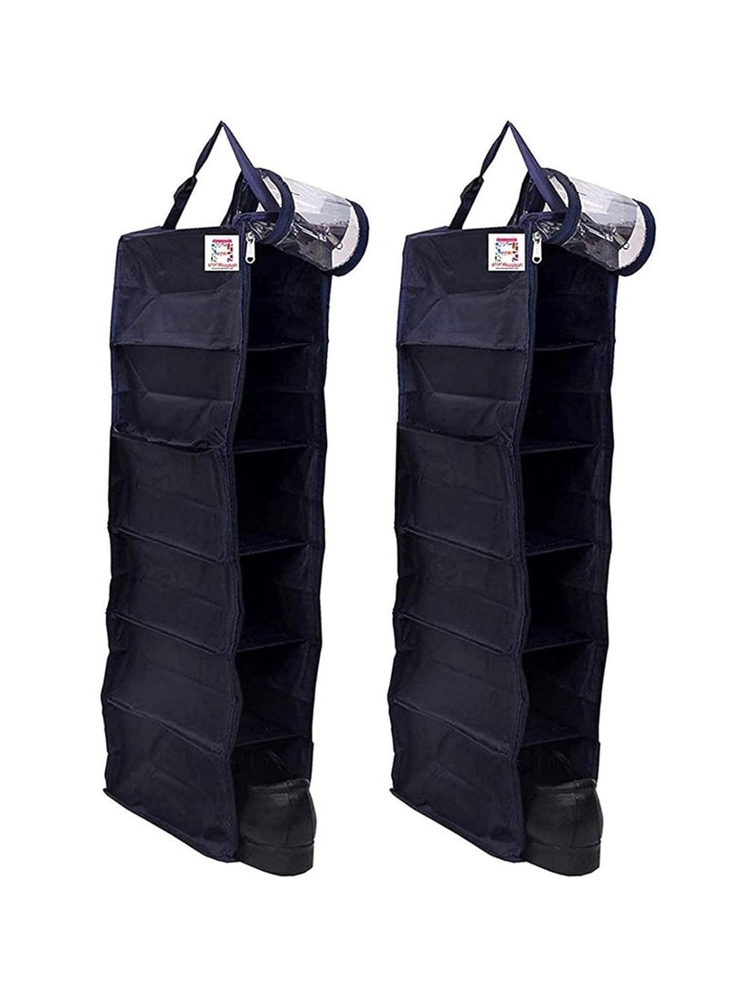 atorakushon® Shoe Rack, Travelling Shoe Storage Bag/Storage Footwear Organiser Cover Shoe Bag/Transparent for Clear Visibility Shoe Pouches (Pack of 2) - Image 1