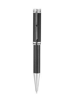 POLICE Corbel Black Carbon Fibre With Stainless Steel Trims Medium Drill Point Gents Pen  - Image 1
