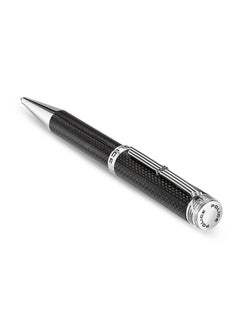 POLICE Corbel Black Carbon Fibre With Stainless Steel Trims Medium Drill Point Gents Pen  - Image 2