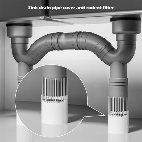 Aeenioy Drain Pipe Rat Stopper, 304 Stainless Steel Anti Rat Mesh Drain Cover, Universal Fit for 100mm Pipes, Prevents Rodent Entry & Clogs, Ideal for Kitchen Sink, Bathroom, Washing Machine Outlet - Image 4