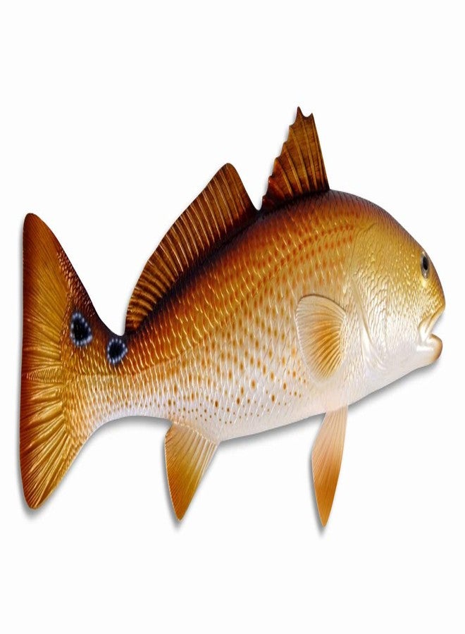 Lx Handpainted Red Drum Fish Replica Wall Mount Decor Room Ornament Plaque 19" - Image 1