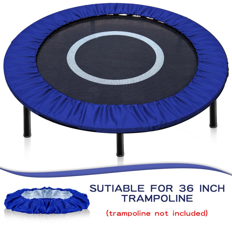 Tatuo Trampoline Spring Cover Round Small Trampoline Replacement Safety Cover 600D Oxford Cloth Optional For Serviceable Waterproof Frame For Home(36 Inch-6 Hole,Blue) - Image 2