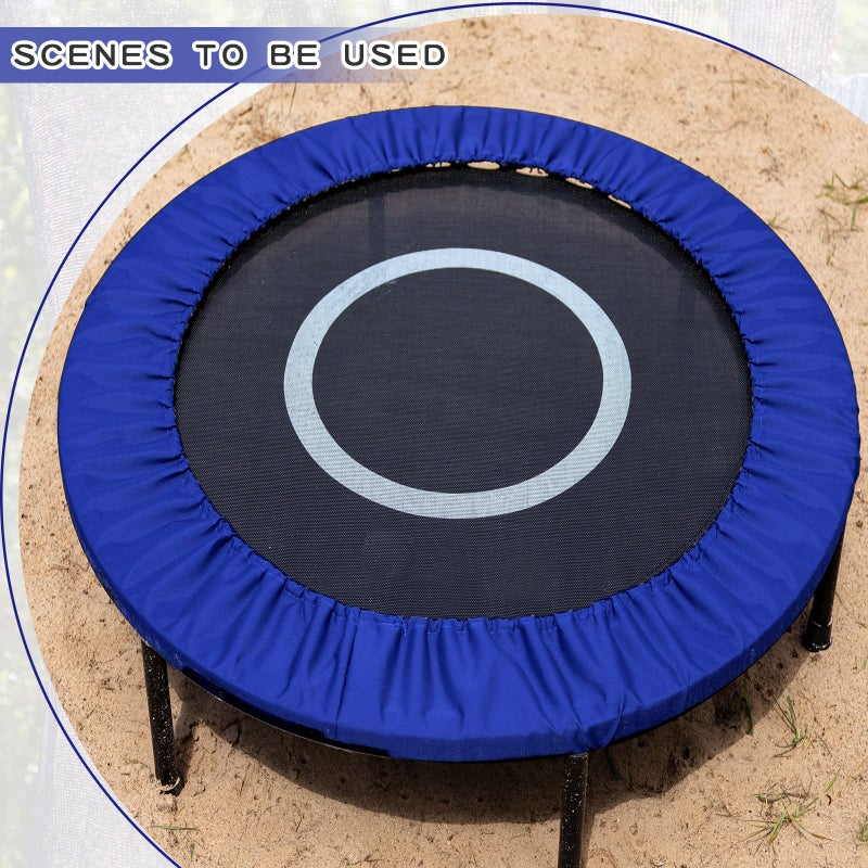 Tatuo Trampoline Spring Cover Round Small Trampoline Replacement Safety Cover 600D Oxford Cloth Optional For Serviceable Waterproof Frame For Home(36 Inch-6 Hole,Blue) - Image 4