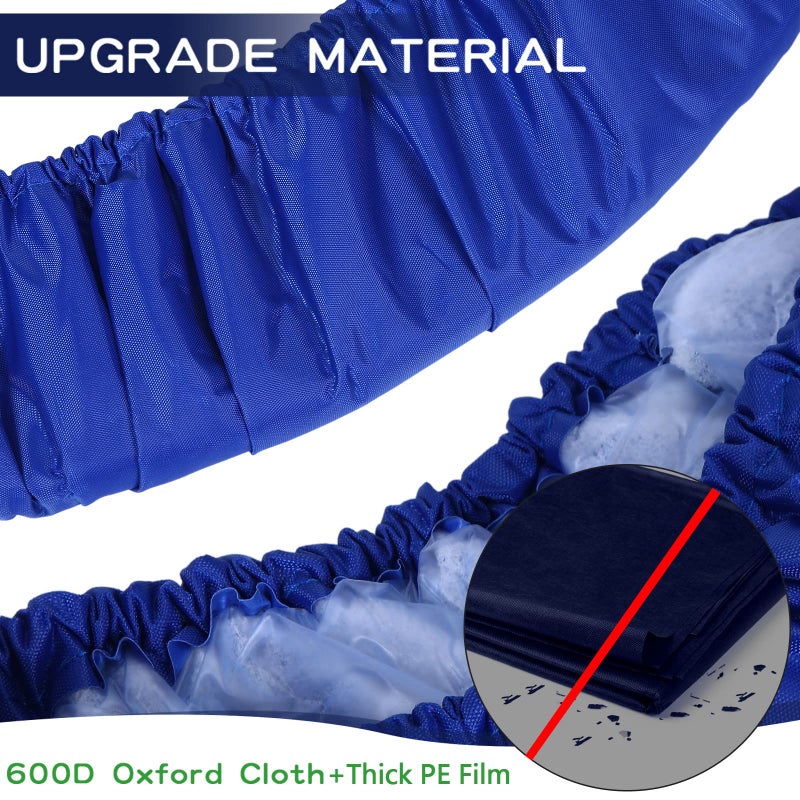 Tatuo Trampoline Spring Cover Round Small Trampoline Replacement Safety Cover 600D Oxford Cloth Optional For Serviceable Waterproof Frame For Home(36 Inch-6 Hole,Blue) - Image 3