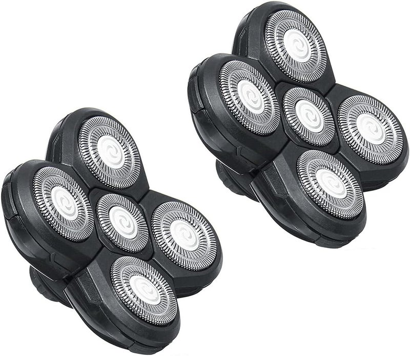 5 Head Shaver Heads 2PCS Shaver Blade Heads Shaver Replacement for Electric Razor Shaving Bald Tool Head and Face Electric Razor Shaver Head Not Fit for Remington Razors and Skull Rotary Razors