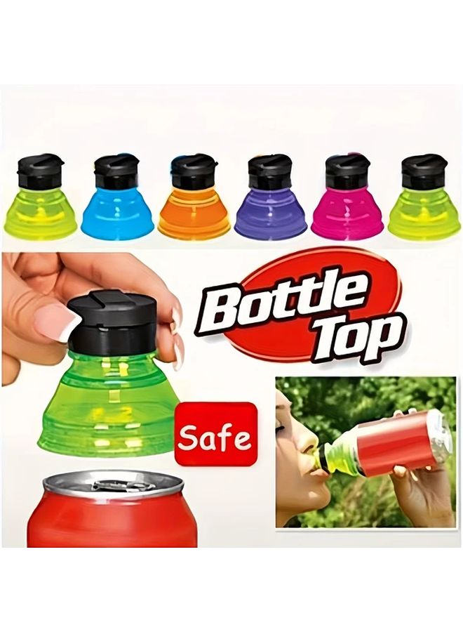 Reusable Soda Can Covers Set of 3 Random Colors Spill Proof Lids for Freshness - Image 2