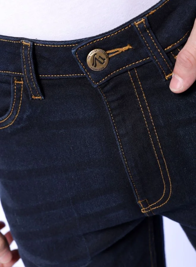 ذا انديان كراج كو Men Slim Fit Solid Mid-Rise Stretchable Jeans