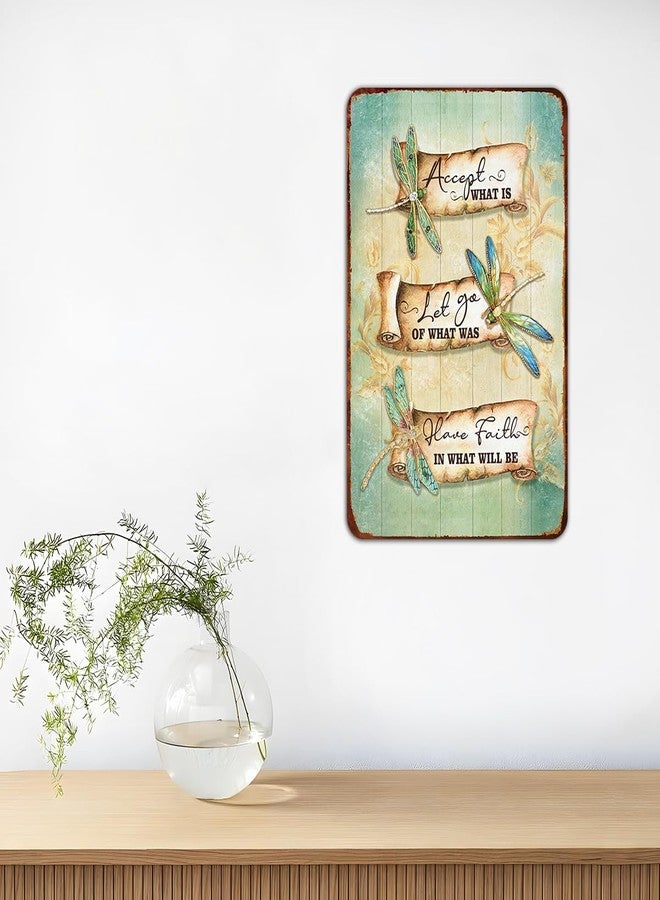 Bestylez Dragonfly Decor - Accept What Is,let go of what was,Have Faith in what will be - inspirational Metal Vintage Tin Sign, Room Decoration 12x8 inch（9607） - Image 5