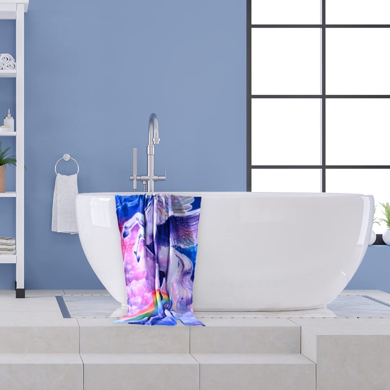 LIVILAN 30" x 60" Unicorn Horse Beach Towel, Oversized, Super Soft, Absorbent, Sand Proof, Microfiber for Pool, Swim, Bath, Shower, Perfect for Kids, Girls, Women, Ideal Unicorn Horse Gifts - Image 4
