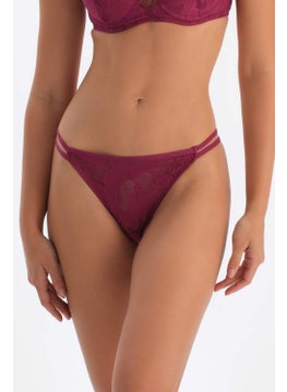 Plum Lace G-String Panties