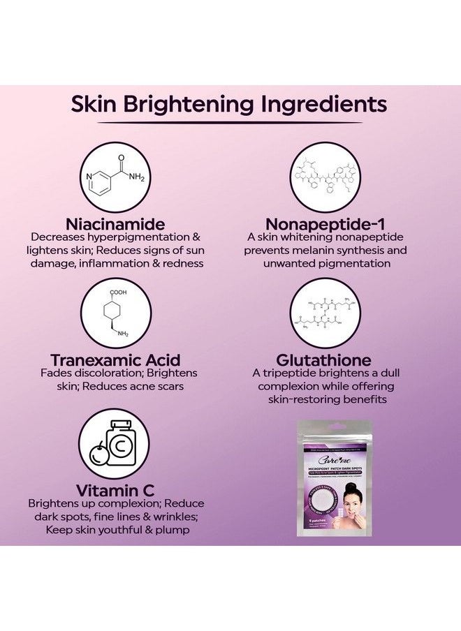 Care Me Micropoint Patch For Dark Spots With 127 Micropoints Brightening Postblemish Dark Spots Skin Discoloration Pigmentation (9 Count/Pack)  - Image 5