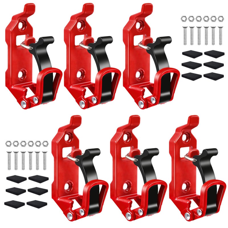 Rtshuok 6Pcs Shovel Mount for Roof Rack Metal Rubber Clamp Mounting Brackets Kit Shovel Holder for Truck Car Accessories for BoatsMilitary EquipmentOverlanding Gear Quick Release Axe Tool Holder - Image 2