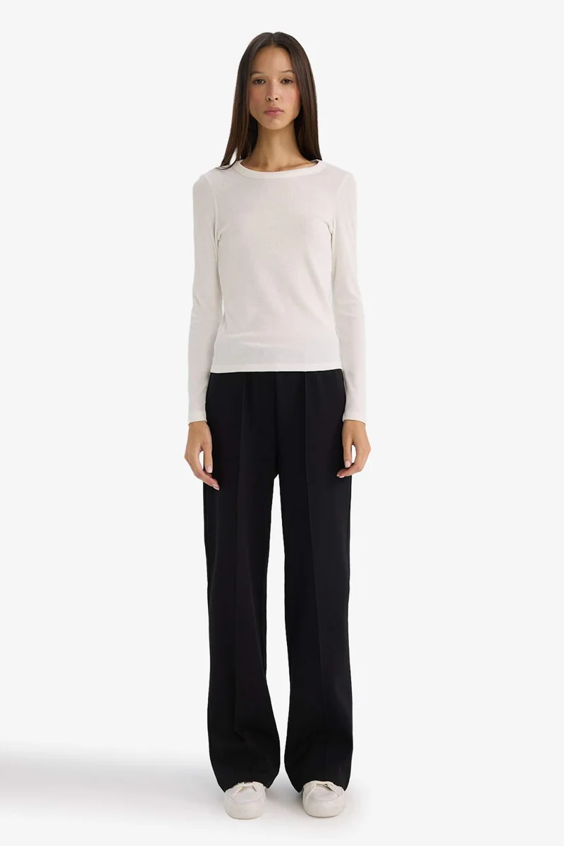 DeFacto Straight Fit Elastic Waist Thick Sweatpants