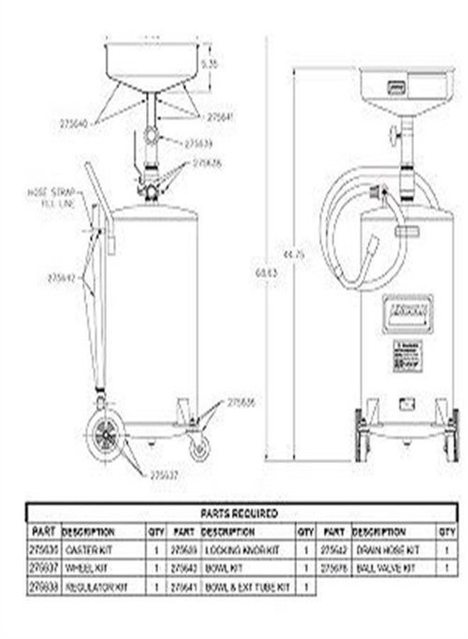 Lincoln Lubrication Drain Hose Kit for Lincoln Model 3601