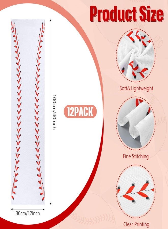 Hahafelt 12 Pack Baseball Cooling Towels with Baseball Acrylic Luggage Tags, 40"x12" Breathable Chilly Ice Towel for Neck with Plastic Container, Sport Towel for Players Team Gift Sport Party Favors - Image 2