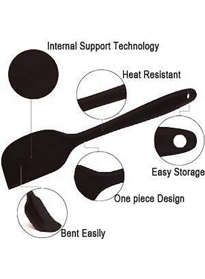 UREVO Silicone Spatula Set - 6 Piece Non-Stick Rubber Spatula Set, Heat-Resistant Spatula Kitchen Utensils Set for Cooking, Baking and Mixing - Image 3