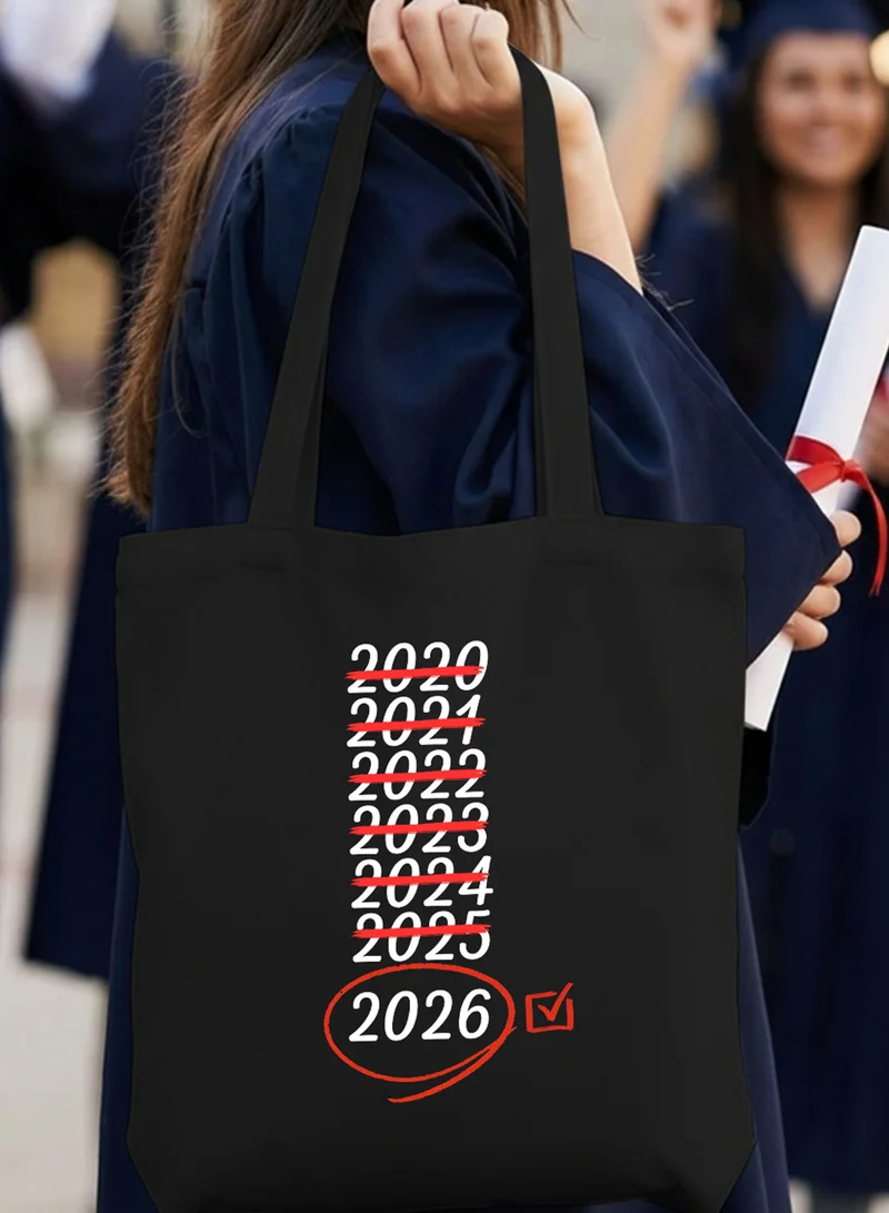 LOWHA Polyester Shoulder Tote Bag for 2026 Graduation Celebration