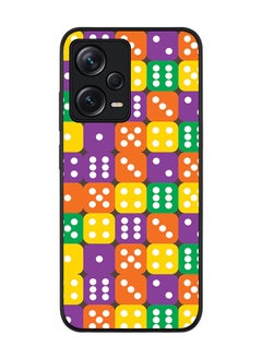 Rugged Black edge case for Redmi Note 12 Pro 5G Slim fit Soft Case Flexible Rubber Edges Anti Drop TPU Gel Thin Cover - Dice Roll