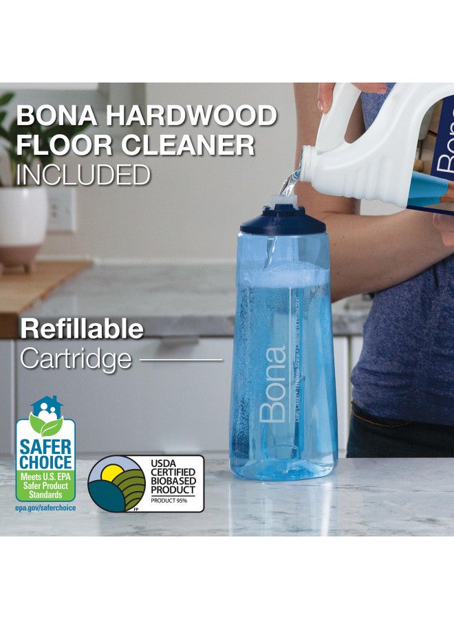 Bona Hardwood Floor Premium Spray Mop - Includes Hardwood Floor Cleaning Solution and Machine Washable Microfiber Cleaning Pad - Dual Zone Cleaning for Faster Cleanup - Spray Mop for Wood Floors - Image 3